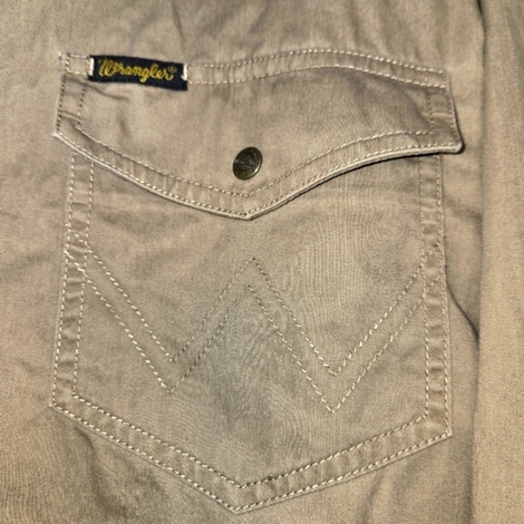 Y2K Wrangler Western Men's Shirt in Tan XL Metal Snap - Picture 10 of 10